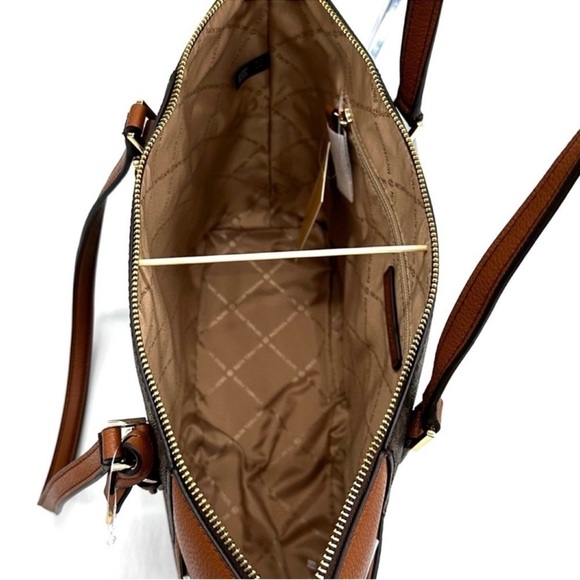 Michael Kors Large Charlotte Tote Bag & Large Double Zip Wallet Brown (NWT) - Picture 9 of 14